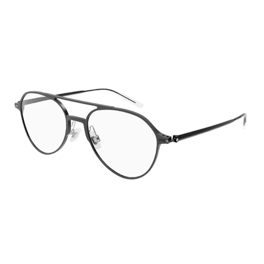 NEW  MONTBLANC EYEGLASSES BLACK AVIATOR MEN EYEWEAR MONTBLANC MB0195O 001
